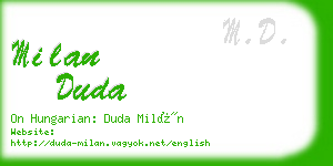 milan duda business card